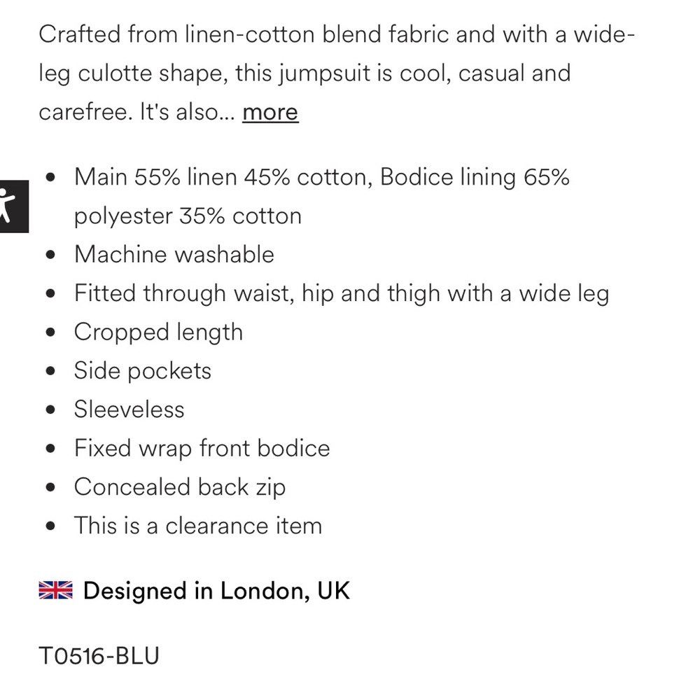 Boden Blue Sleeveless Jumpsuit - Picture 10 of 10